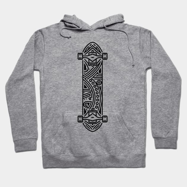 The Skateboard (Black) Hoodie by WildyWear